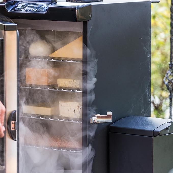 Masterbuilt® Slow and Cold Smoker Accessory Attachment With Removable Ash Tray for Masterbuilt Vertical BBQ Smokers in Black, 10" x 10" x 18", Model MB20100112