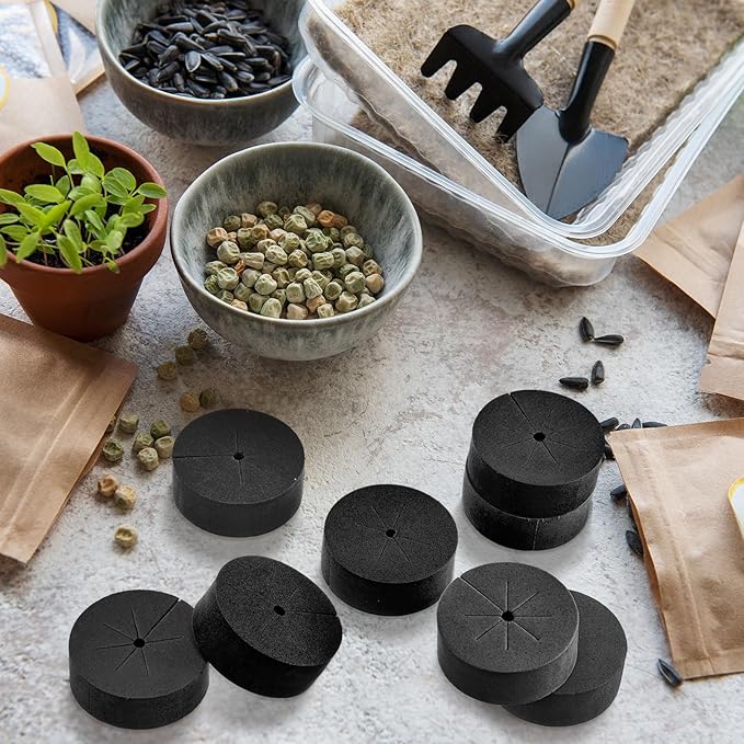 Lallisa 120 Pcs Clone Collars 2 Inch Foam Inserts for Hydroponic Cloning Machines Fits 2" Net Pots Reusable Collars for Hydroponics Plant Germination in DIY Cloner and Clone Machines (Black)