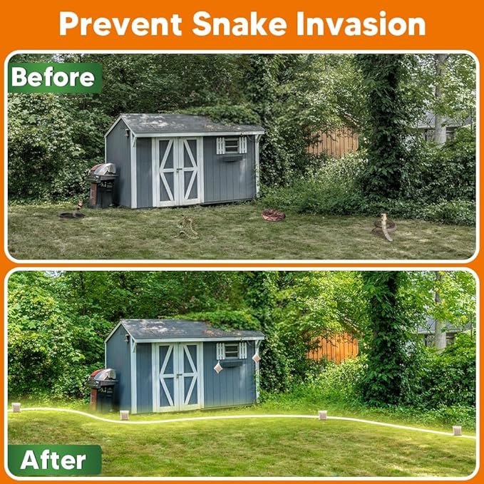Snake Repellent for Yard Powerful, Snakes Away Repellent for Outdoors, Snake Deterrent Pet Safe Indoor, Yard Snake Out Repellant, Keep Snake Out of Home, Garden, Garage, Camping - 12 Pouches