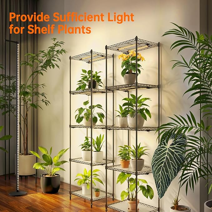 Standing Grow Light for Indoor Plants, Vertical Grow Light with 3 Light Modes, Wide Illumination and Dimmable, T10 Full Spectrum Floor Grow Lights, 16in-65in Adjustable Height & Auto Timer