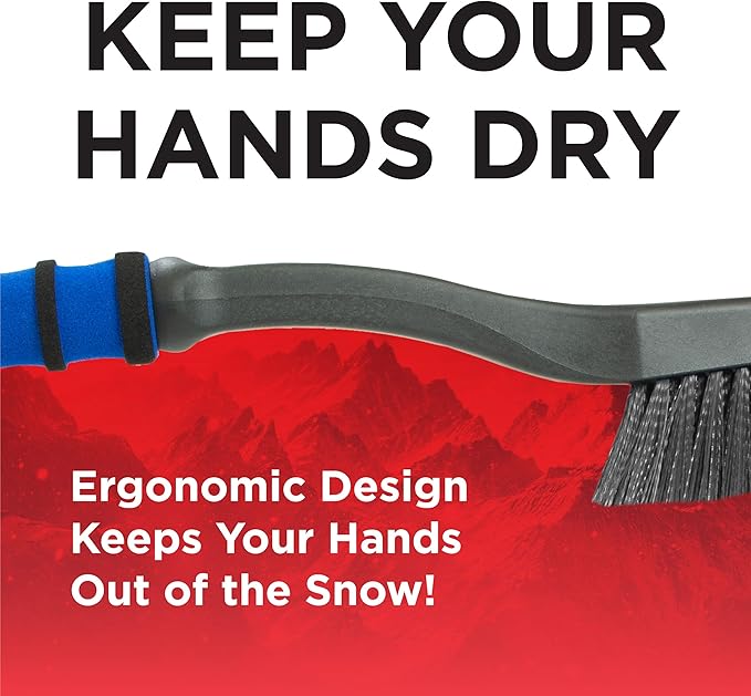 Mallory 535 Cool-Force 25” Snowbrush with Ice Scraper for Car, 1 Pack