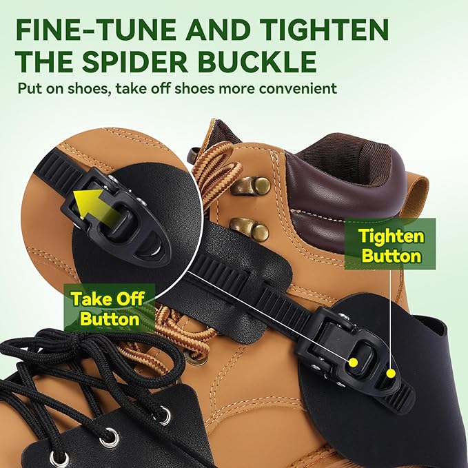 HFH Lawn Aerator Shoes for Grass，Aeration Shoes for Lawn，Spike Shoes for Lawn Aerating (Shoelace)