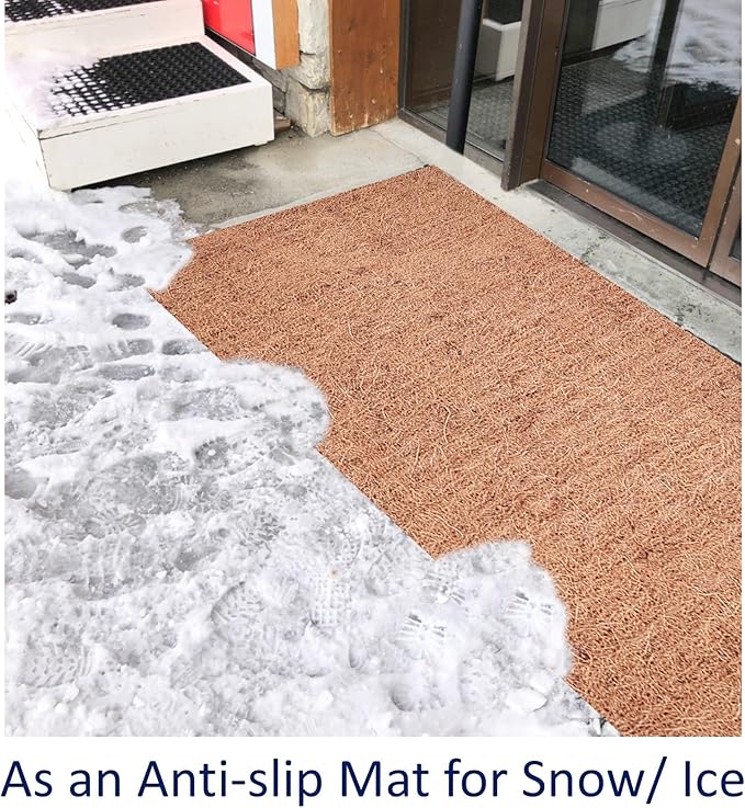 Deepthi Coco Coir Fiber Sheet Roll – 12 x 36 Inch, Pack of 3 – Natural Coconut Mat for Planters, Garden Beds, Pet Cages, Basket Liners, Reptile Bedding, Snow/Ice Anti-Slip Mat, Mulch Barrier