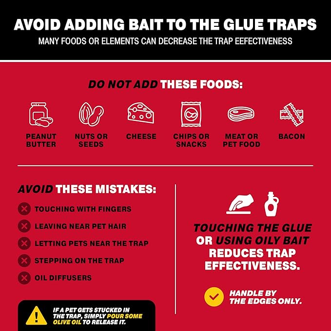 Catchmaster Max-Catch Mouse & Insect Glue Trap 72PK, Mouse Traps Indoor for Home, Sticky Pest Control Adhesive Tray for Catching Bugs, Non Toxic Bulk Unscented Glue Boards