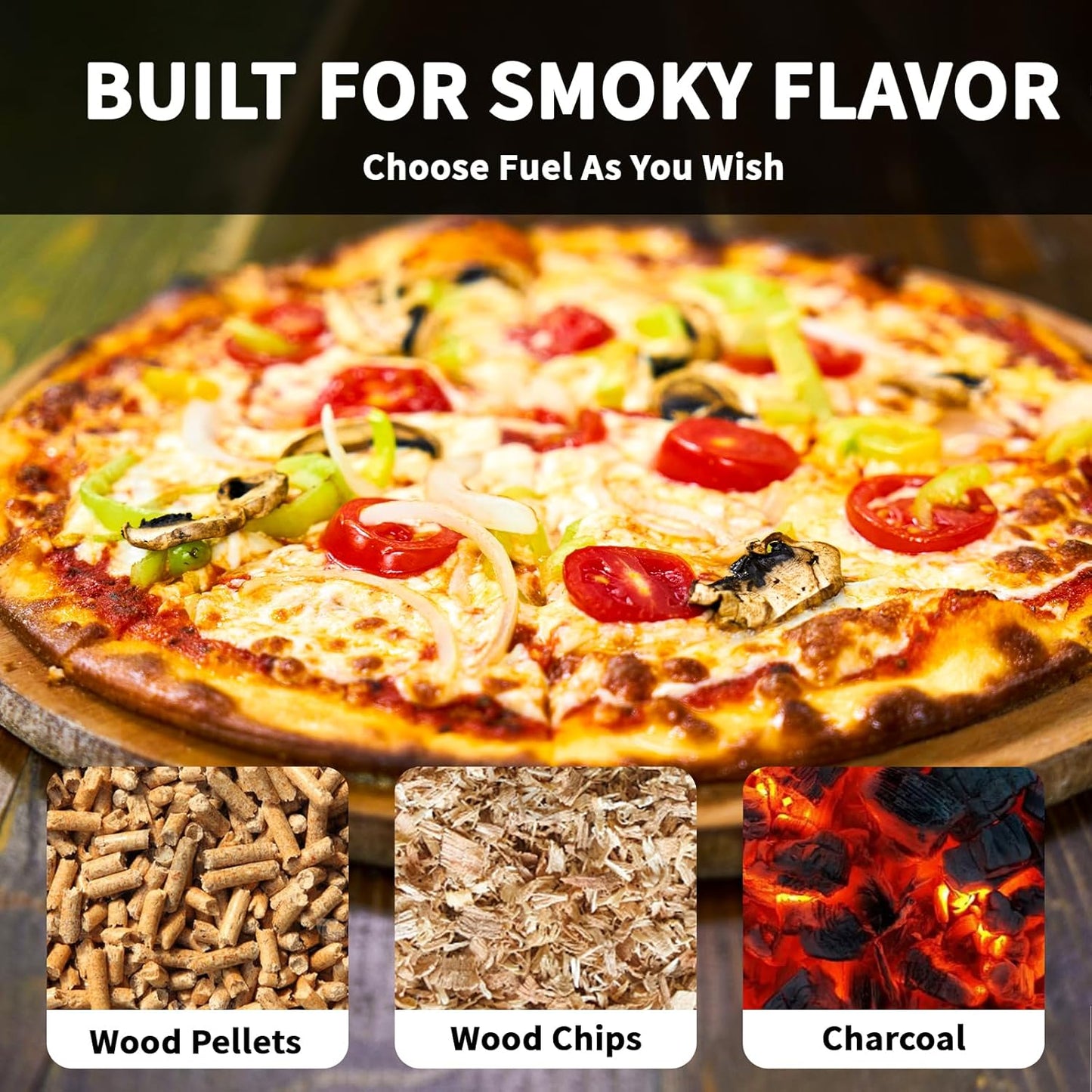 1112 Temp 11-inch Pizza Oven Rotating Pizza Stone 360 ℃ Outdoor Pizza Oven Wood Pizza Oven Outdoor Ovens For The Backyard