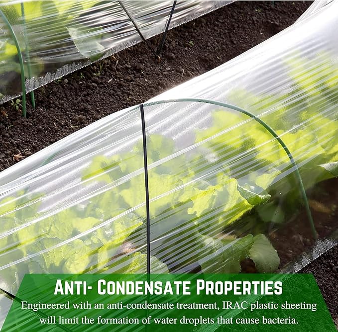 Farm Plastic Supply - Clear Coolmax Greenhouse Plastic Sheeting - 6 Mil - 4 Year UV Resistant Infrared Anti-Condensate Green House Covering Thermal Greenhouse Plastic 6 mil (20' x 60')