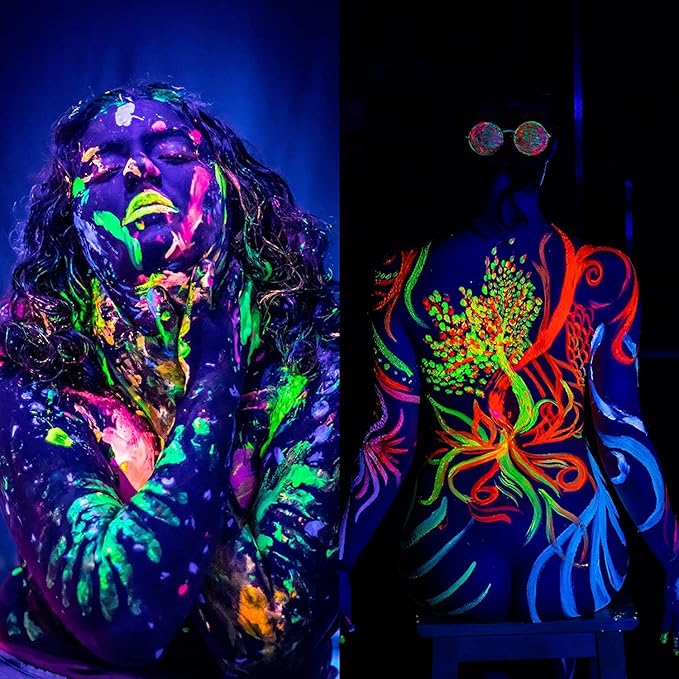 Black Lights Spot Lights,12W IP65 Waterproof SpotLights for Halloween Decoration Outdoor Garden Parties Entertainment Houses（2 Lights