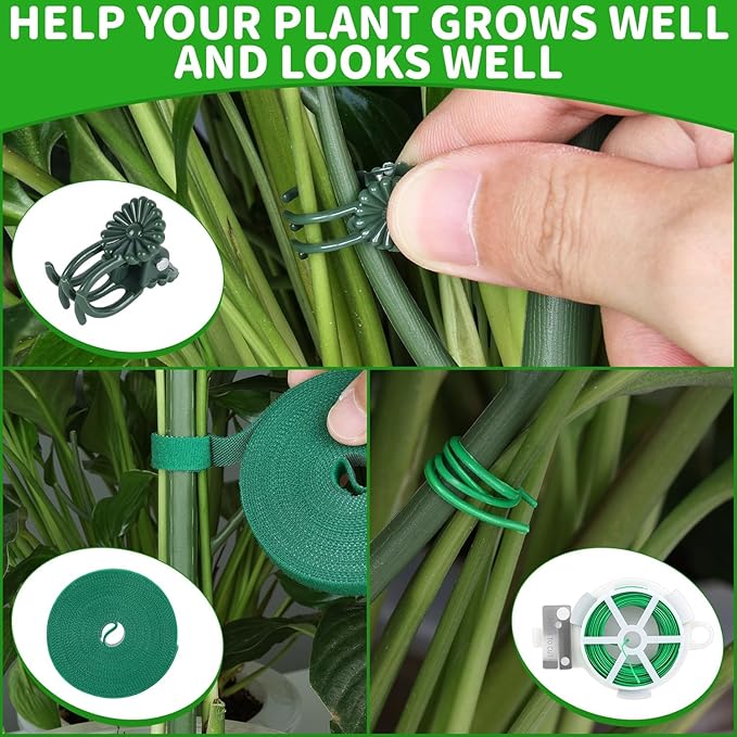 6 Pack Monstera Plant Support Stakes 27.56 Inch Stackable Plant Sticks Twigs Support Tall Plant Trellis for Indoor Climbing Potted Plants