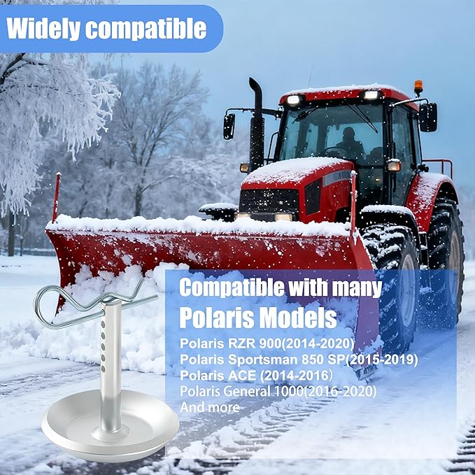 2205071 Heavy Duty Snow Plow Skid Shoes 2208864 2874348 Compatible with Polaris 2014-2020 Ace Sportsman Ranger RZR 570 900 1000 (2/Pack)