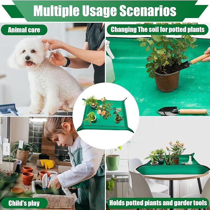 2PCS Repotting Mat, Excellence Indoor Waterproof Plant Transplanting Mat, Professional Gardening Mat Supplies