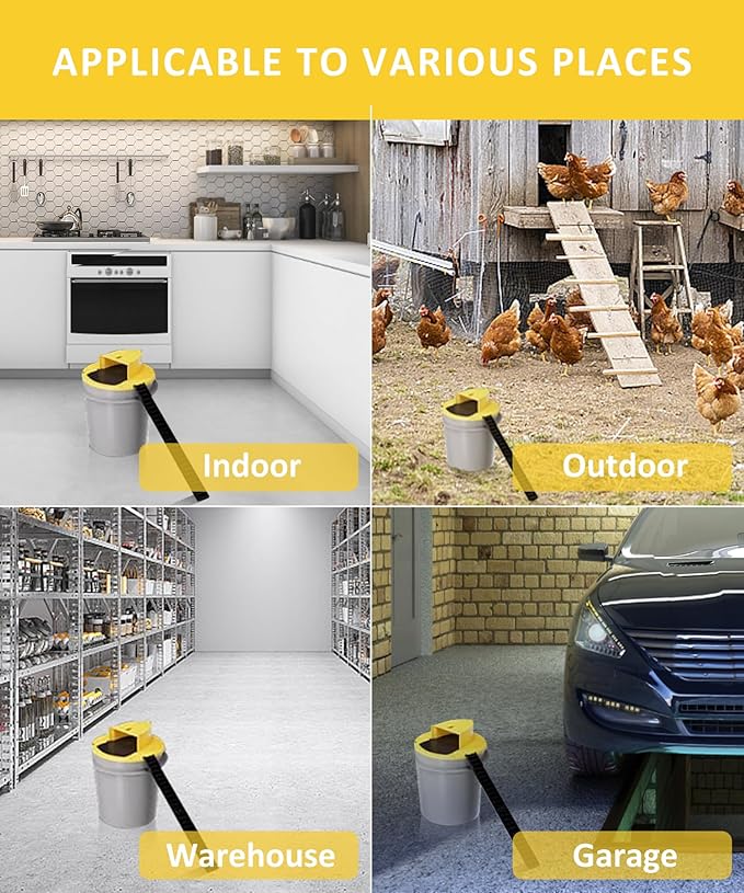 Mouse Trap Bucket Flip Lid Multi-Catch for Indoor Outdoor, Auto-Reset Humane Rats Trap | No Chemicals or Glue Needed | 5 Gallon Bucket Compatible (1-Pack)