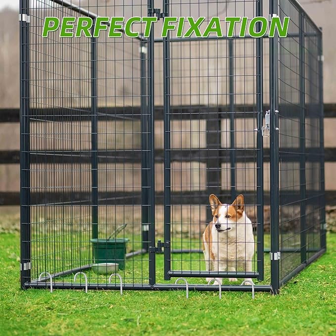 Rebar Stakes 16inx10mm Galvanized J Hook 6pcs – Heavy Duty Ground Tent Stakes for Fence,Bounce House,Outdoor Plants,Artificial Turf,Dog Coop,Metal Stakes for Christmas Decorations