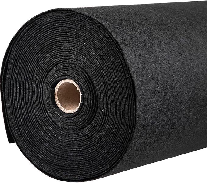 VEVOR Geotextile Landscape Fabric, 3ft x 100ft 4 oz, Non-Woven PP 350N Tensile Strength & 440 N Load Capacity, Drainage Ground Cover, Garden Weed Barrier, French Drains, Black