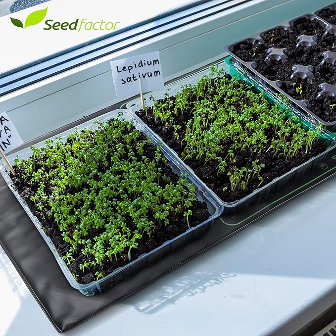 Seedfactor MET Certified Seedling Heat Mat, Adjustable Temperature, Waterproof, Durable Germination Station, Warm Hydroponic Heating Pad, Indoor Home Gardening, 48" X 20"