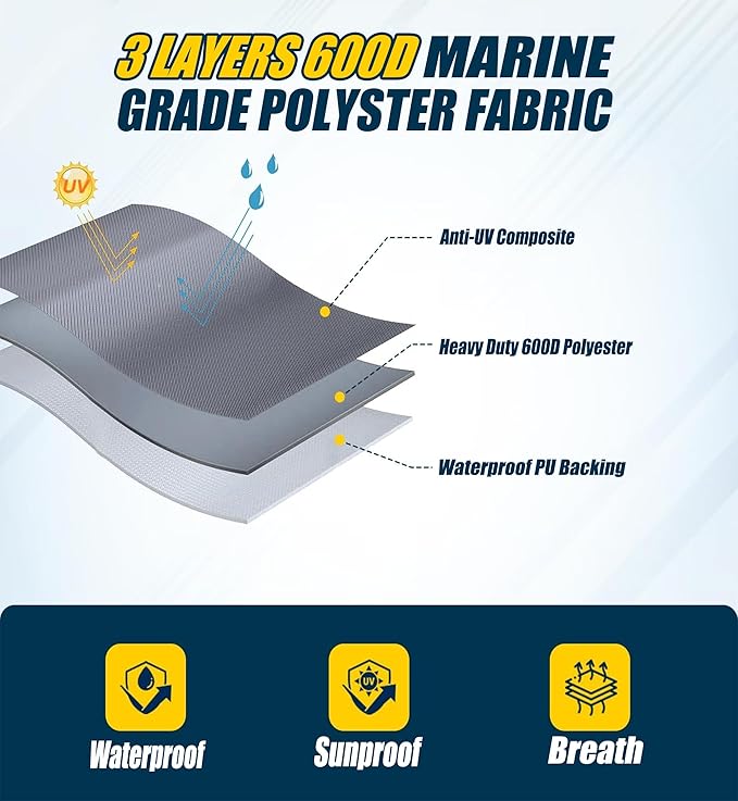 Snow Blower Cover Waterproof Outdoor 600D Heavy Duty Snow Blower Covers for Snowblower Protection, Fit for EGO, Honda, Ryobi, Cub Cadet, Ariens, Troy Bilt, Snow Joe, Toro and PowerSmart