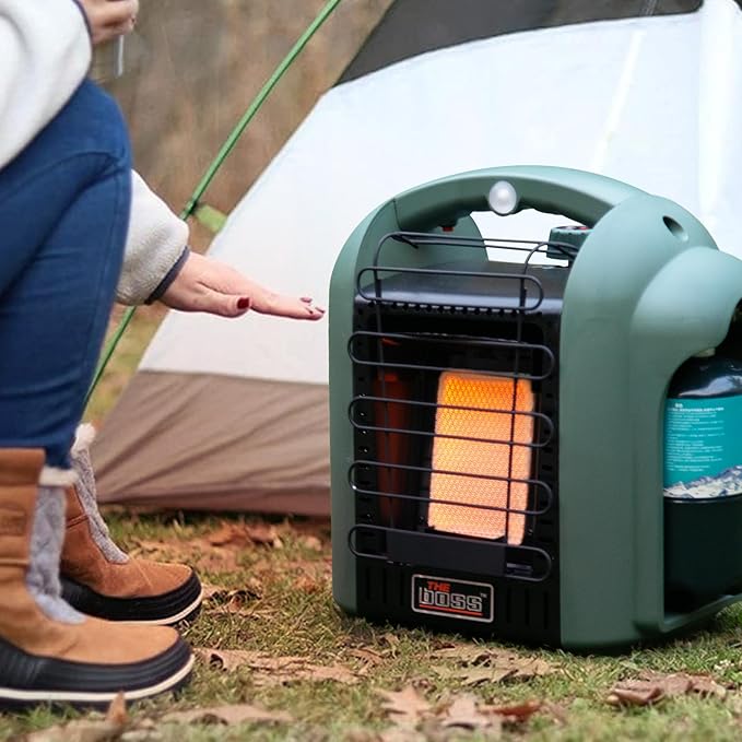 THE BOSS 6,000 BTU Propane Heater Indoor Outdoor Portable Heater Camping Propane Space Heater Outdoor