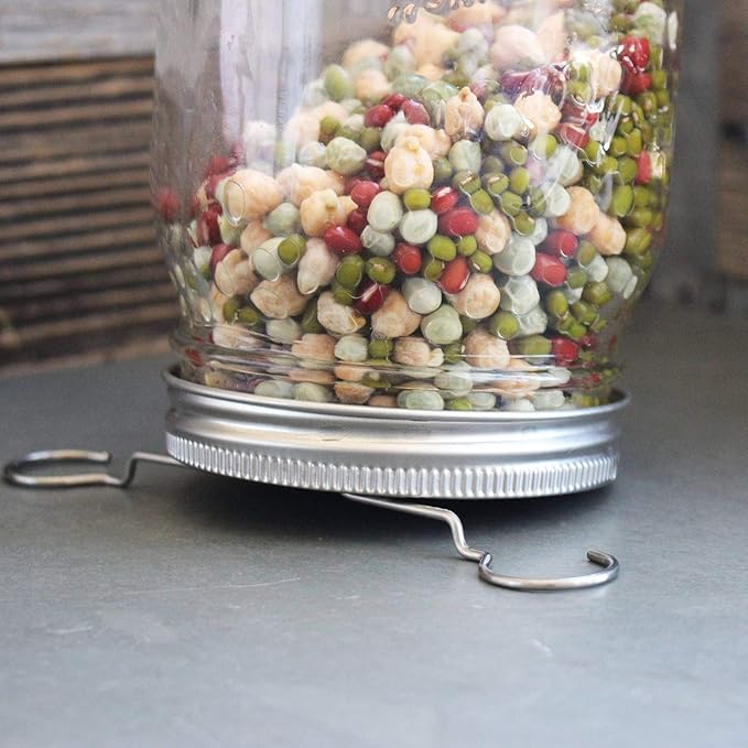 Complete Sprouting Jar Lid Kit With Seeds | Includes Wide Mouth Quart Jar, 316 Stainless Sprouting Ring With Mesh Strainer, Sprouting Stand, And Handy Pantry Sprouting Seeds