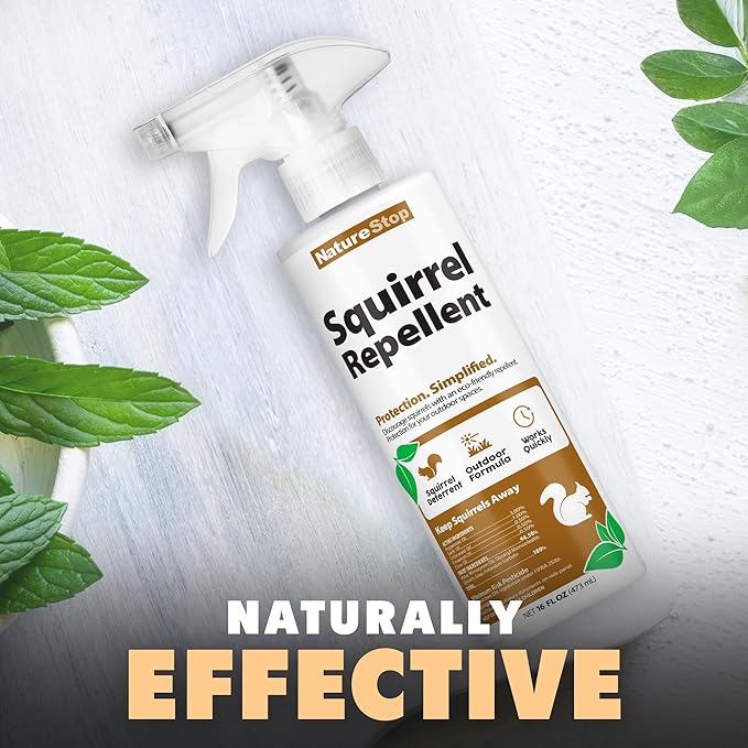 Squirrel Repellent Spray, Deterrent for Outdoor Use, 16 oz (475mL)