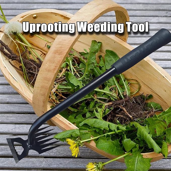 Weed Puller Tool-2Pcs Gardening Hand Weeder Tools, 2025 New Weeding Artifact Uprooting Weeding Tool, Manganese Steel Weed Removal TooL, 6 Teethes Dual Purpose Manual Weed Pulling Tool for Yard Gardenl