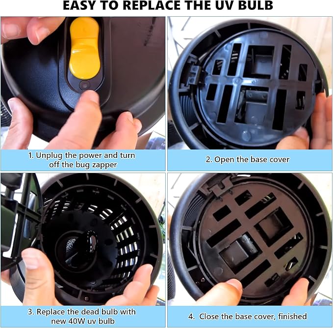 Bug Zapper Replacement Bulbs, 40w Black Light Bulb Compatible with Black Flag Bug Zapper Model BZ-40DX, BZ-40MAX, and BZ-40BLK (1)