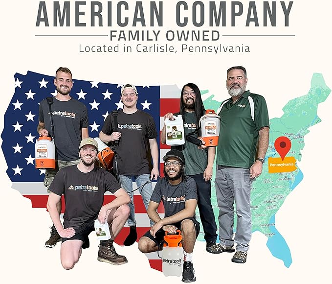 PetraTools Battery Powered Backpack Sprayer 4 Gallon - 6 Hours Long Battery Life & Padded Straps for Comfort - HD4000 Electric Backpack Garden Sprayer with 6 Spray Nozzles & 90PSI Adjustable Pressure