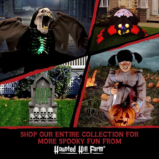 Haunted Hill Farm 5-ft. Black Cat Trio Blow Up with Lights, Outdoor Halloween Inflatable Decoration for Lawn and Yard, Giant Spooky Holiday Decor