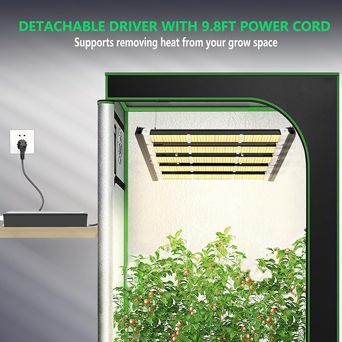 A ANLEOLIFE Stretchable LED Grow Lights with Samsung LM301H EVO Diodes 300W Full Spectrum Dimmable 3x4ft Coverage Bar Style Growing Lamp for Indoor/Tent Plants