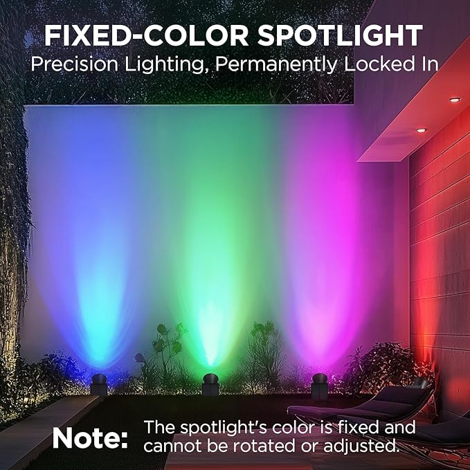 InnoGear Solar Lights Outdoor Waterproof Halloween Christmas Solar Garden Light for Outside Yard Landscape Lighting Pathway Spot Lights Spotlight Wall Light, 4 Pack (Red, Green, Violet Purple, Blue)