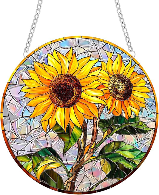 Sun Catchers Indoor Window, Acrylic Rainbow Suncatcher Window Hanging Decoration for Living Room Bedroom Summer Home Balcony Ornaments Decoration