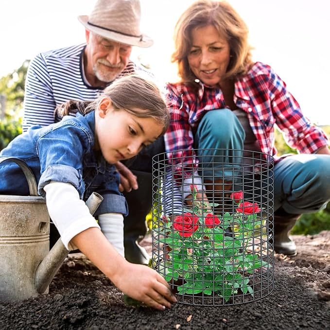 10 Pcs 11.8"x 11.8"/11.8"x 19.6" Available Chicken Wire Cloches for Plants, Plant Protector from Animal, Garden Covers Netting Iron Wire Mesh to Protect Plants Vegetables from Rabbit Squirrel Chicken