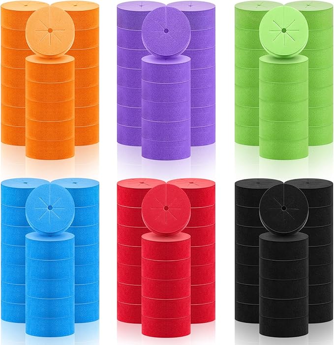 Lallisa 120 Pcs Clone Collars 2 Inch Foam Inserts for Hydroponic Cloning Machines Fits 2" Net Pots Reusable Collars for Hydroponics Plant Germination in DIY Cloner and Clone Machines (Multicolor)