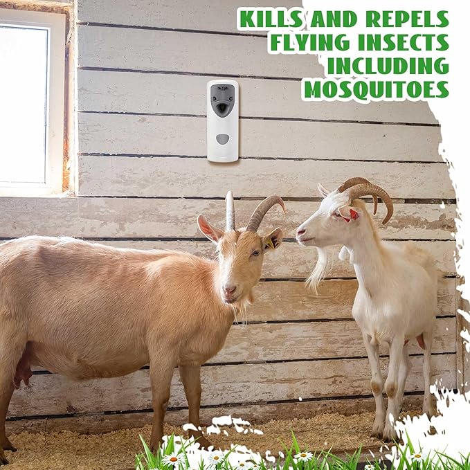 Qualirey Automatic Fly Spray Dispenser Mosquito Flying Insect Control System for Bathroom, Room, Equine, Country Vet Supplies 24 Hour Spray Dispenser Air Freshener (Liquid Not Included)