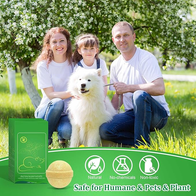 24 Pack Natural Mouse Repellent Peppermint Oil for Repels Mice & Rats, Repellent for Mice Repellent Outdoor & Indoor, Used for Car Engine, RV, Home & Kitchen, Lawn and Garden, Safe for Humans & Pets