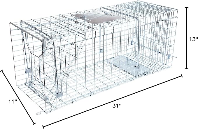 Answer Live Catch Trap for Raccoons, Groundhogs & Other Large Pests – Heavy-Duty Humane Cage Trap – Durable and Easy-to-Use Wildlife Control Solution