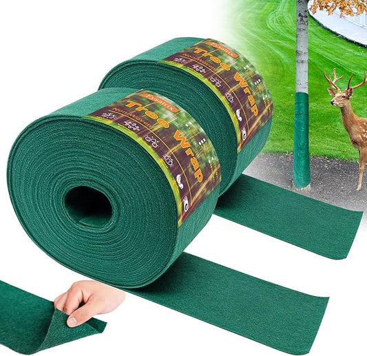 59Ft Tree Wrap(2 Pack), Single-Layer Design,4.7 Inch Width,Trunk Protector - Breathable Sunscreen Wrap for Damaged Bark & Heat Preservation - Easy to Handle & Stylish Design