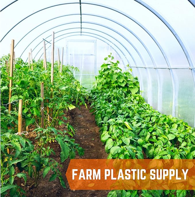 Farm Plastic Supply - Greenhouse Clamp 20 Pack - (3" Long x 3/4" Wide) - White ABS Clamps for Greenhouse, ABS Clips, Greenhouse Clamps for Farming, Gardening, Agriculture