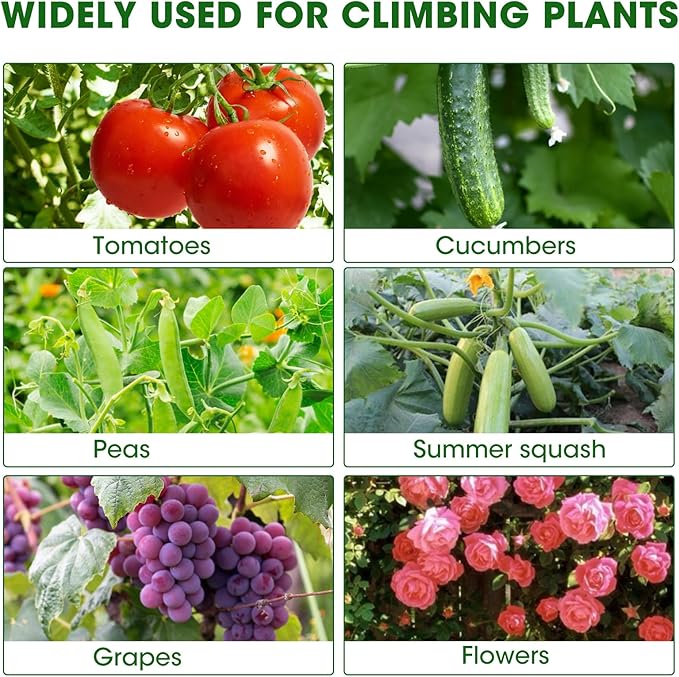 Cucumber Trellis for Raised Bed,U-Shape Garden Trellis for Climbing Plants Outdoor, Metal Arch Vegetables Trellis, Plant Support for Vine (Green, 47.2x47.2 X21.6)