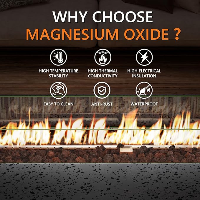 COSIEST 56 x 28 inch Outdoor Propane Fire Pit Coffee Table w Concrete Rectangle Base, CSA Certified, 50,000 BTU, Free Lava Rocks and RainCover, Fits 20lb Tank Outside, Wind Guard, Tank Cover, Gray