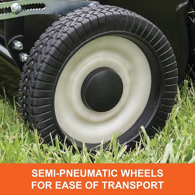 Agri-Fab 45-0546 52" Tow-Behind Lawn Sweeper, 26 cu. ft Hopper Bag Capacity; Leaf & Grass Catcher, with Adjustable Brush Height and Dump From Seat Handle