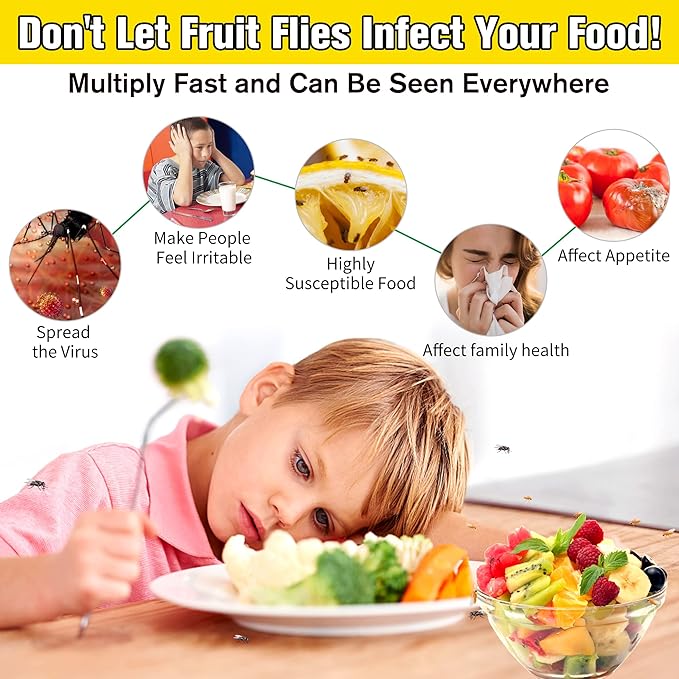 Fruit Fly Trap Refill Liquid Only, 0.68oz/ Bottle, Safe Bait, Ready-to-Use Gnats Killer Indoor Trap, Effective Lure Refill Gnat Catcher for Home Kitchen (12 Pack)