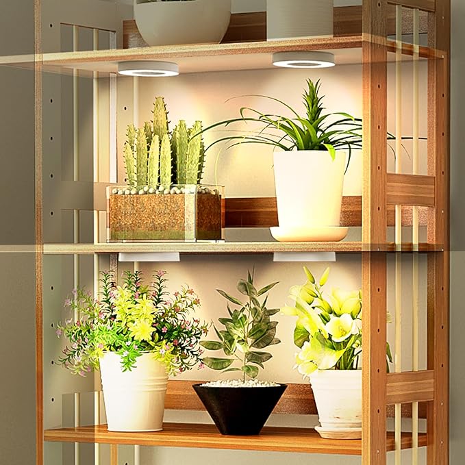 Mosthink Ceiling Grow Lights for Indoor Plants, 96 LEDs Plant Light Full Spectrum, Under Cabinet Plant Growing Lamp with Auto Timer, 10 Dimmable Levels, 3 Modes with Transparent Cover,Corded