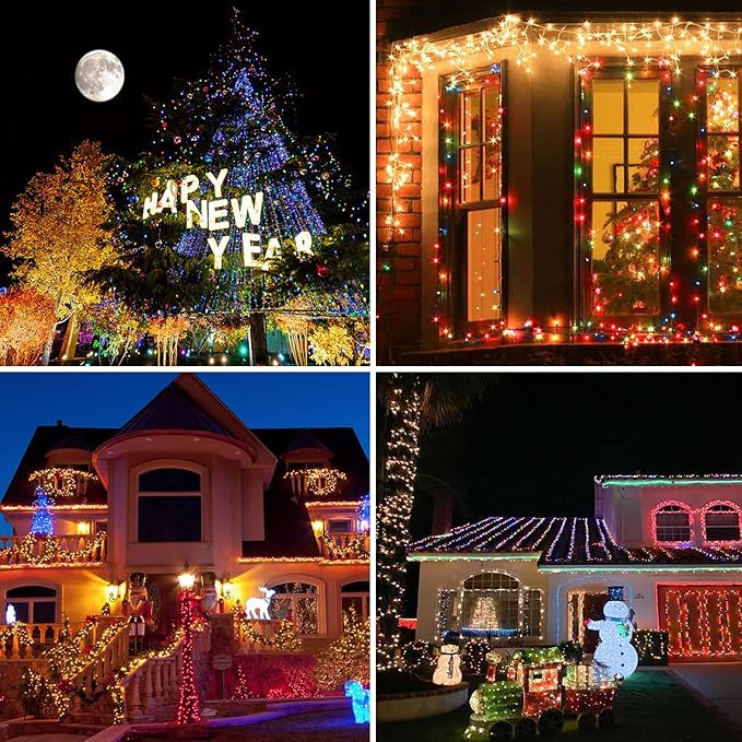 50ft Fairy Lights Plug in, Dimmable 25 Colors 14 Modes RGB+Warm White Color Changing String Lights,150LED Twinkle Lights with Remote, Outdoor String Lights for Room Garden Halloween Christmas Décor
