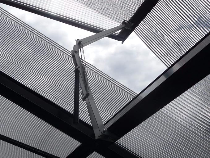 BIBISTORE Automatic Greenhouse Vent Opener with Two Springs Solar Powered Auto Window Opener for Hothouse&Cold Frame Greenhouse Acessories-Lifts 15.4 Lbs