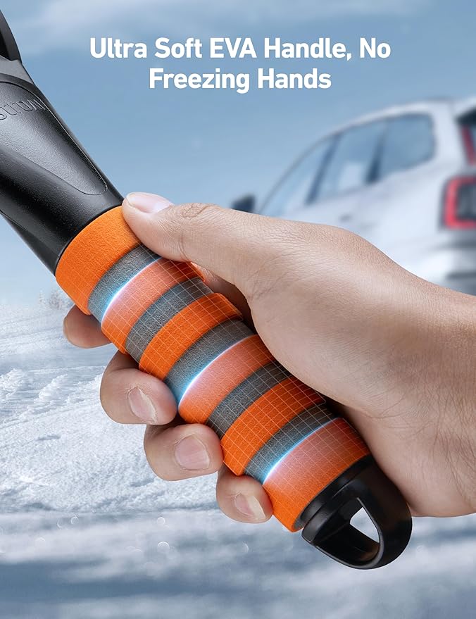 AstroAI Ice Scraper for Cars and Small Trucks - Dang Near Indestructible Ice Scrapers for Car Windshield from Scrape Frost and Ice