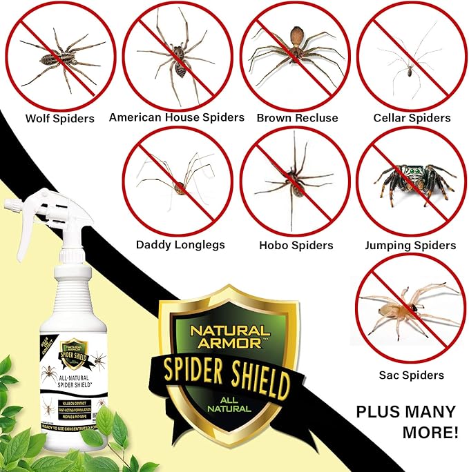 Spider Killer & Repellent Spray - Powerful Peppermint Formulation Kills & Repels All Types of Spiders and Works Better Than Ultrasonic Gimmicks - 128 fl oz Gallon Ready to Use