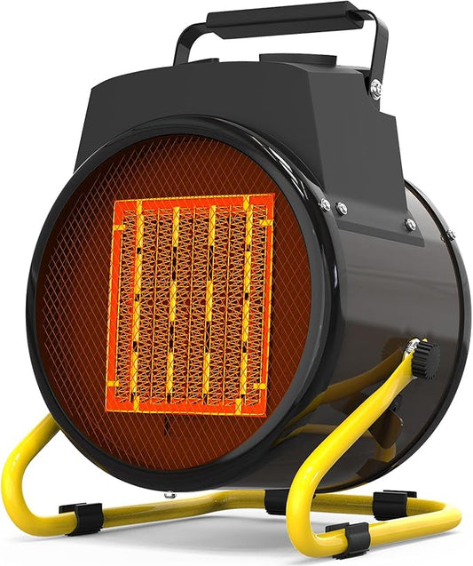 Outdoor Heater for Patio, Electric Portable Outdoor Heater with 3 Modes, 3s Fast Heating, with Overheat Protection, Electric Garage Heaters for Patio, Garage, Greenhouse, Black