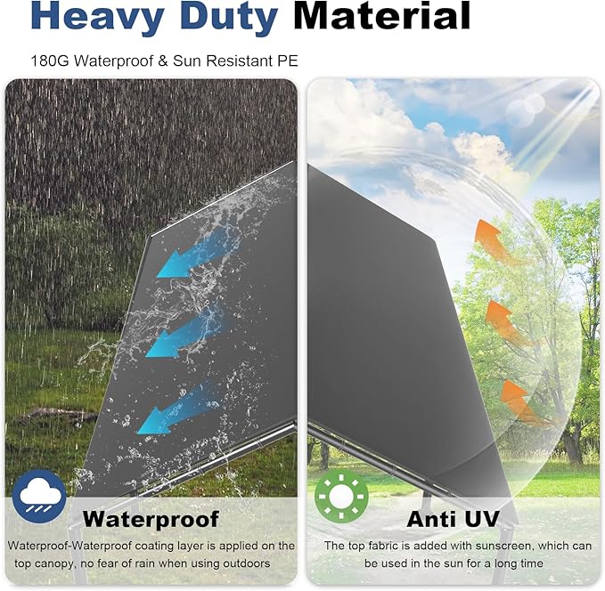 Grezone 10 x 20ft Heavy Duty Carport,Portable Car Tent Garage,All Season UV Resistant Car Canopy for Auto,Truck,Boat,Car (gray)