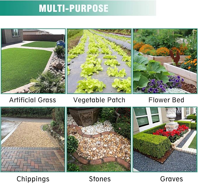 Snail 5ft x 250ft Weed Barrier Landscape Fabric Premium 5oz Pro Heavy Duty Ground Cover Anti-Weed Gardening Mat High Permeability Easy Setup Commercial Outdoor Weed Mat