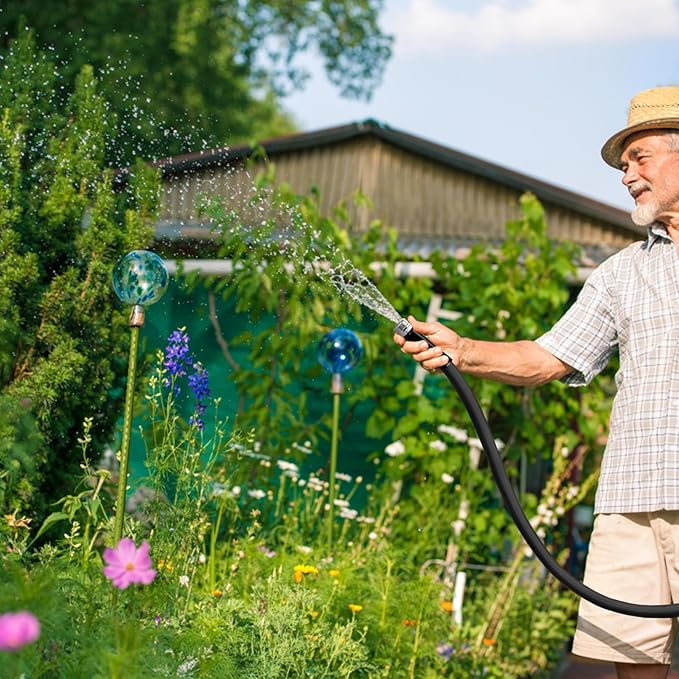 Garden Hose, 100ft Non-Expandable, Lightweight Water Hose, Leakproof & Durable Design, Easy to Store for Gardening, Car Washing, Pet Bathing