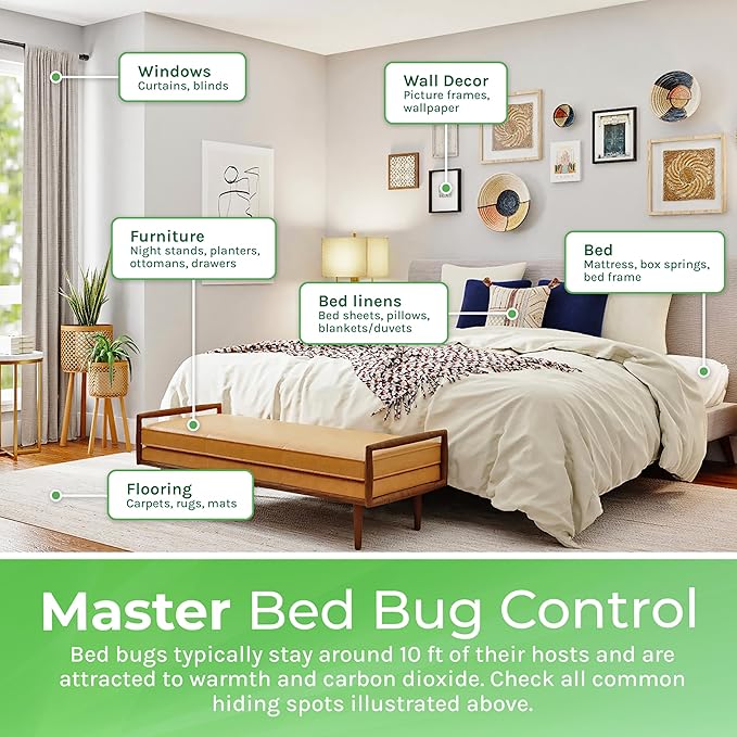 Extra-Strength Bed Bug DIY Kit - unique, Odorless, Child & Pet Friendly - All water-friendly surfaces - 1 Bed Bug Spray (24 oz) & 1 Bed Bug Travel Spray in TSA Approved Size (3 oz)